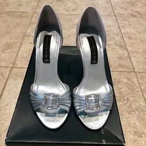 Steven by Steve Madden silver heels